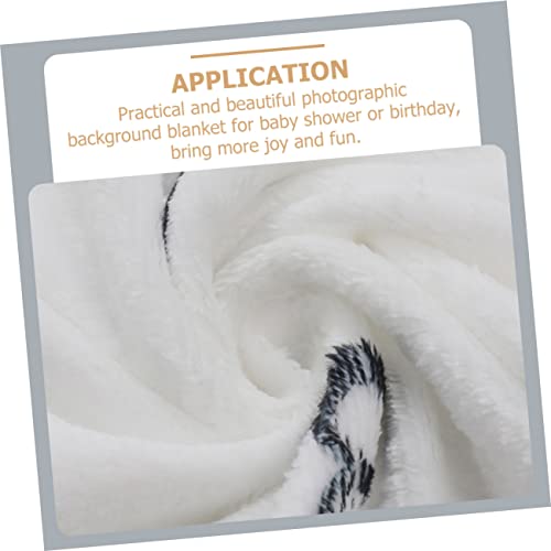 Couverture d'étape bébé en flanelle blanche lot de 2