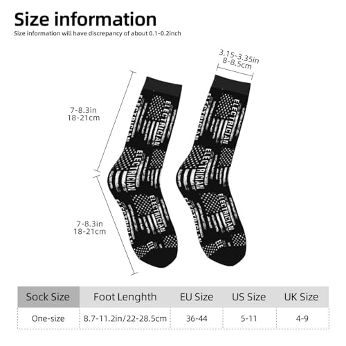 American Flag Electrician Socks For Men Women Gift Sport Crew Socks Funny Wicking Socks3