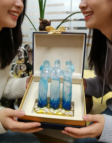 Figurilla Tres Hermanas de Vidrio de Mar, 5 pulgadas miniatura 2