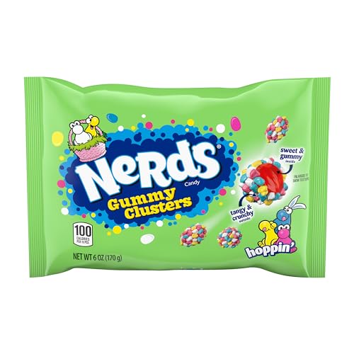 Image of NERDS Hoppin' Gummy Clusters, Springtime Easter Candy, 6 oz