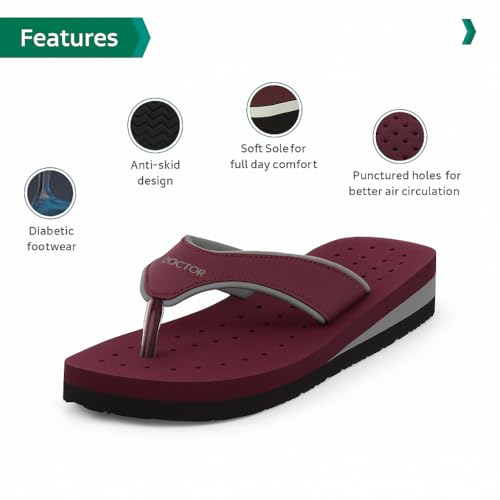 Image of ORTHO JOY Doctor Orthopedic Soft Slippers For Ladies Daily Use /mcr chappals for women /ortho slippers women