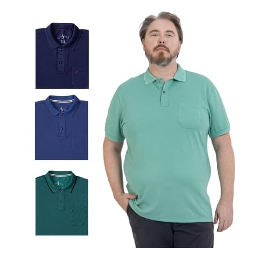 kit 4 Camisa Polo Plus Bolso Masculina Piquet Algodão Básica Premium Leve Confortável
