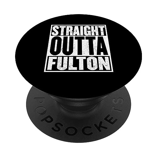 Straight Outta Fulton County Inmate Mugshot Trump Mug Shot PopSockets Swappable PopGrip, Black