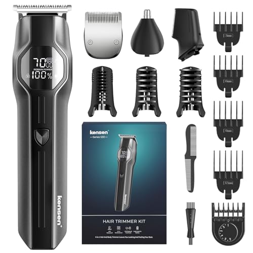 Image of kensen Manscape Dual Speed Body Hair Trimmer Men 4-in-1 Beard Trimmer Men, 210 Mins Usage Time Rechargeable Body Shaver for Hair /Beard /Ball /Groin, Waterproof Cordless Male Grooming Kit for Pubic Hair