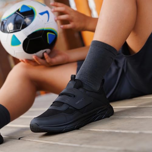 Image of Impakto Stude Sole School Shoes for Boys | Lightweight & Slip-on with Velcro Closure for Quick Wear| Dust Proof Upper | Memory Foam Insole & Heel Pad | Anti Skid Outsole | Washable & Breathable