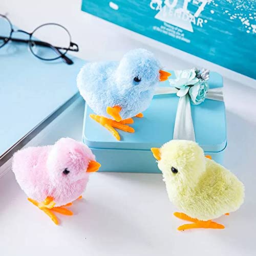 CICITOYWO Bunny and Jumping Chick Wind Up Toys Novelty Chicken Hopping Windup Toy for Kids Toddlers Adult Easter Egg Hunt Basket Stocking Stuffers Party Favors Goody Bag Fillers Gifts (Colorful-1) - Thumbnail 7