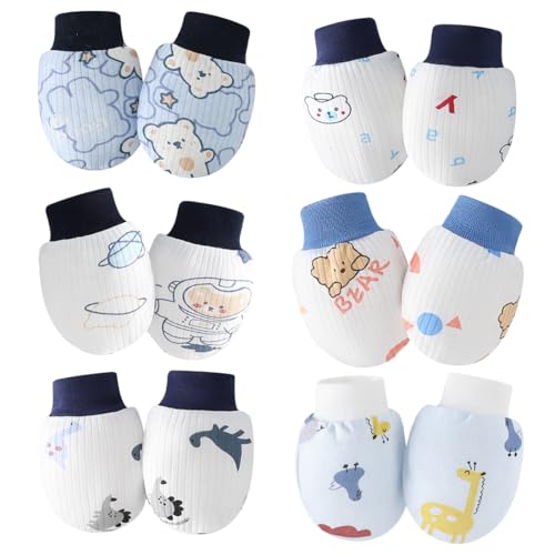 Neugeborenen Handschuhe, 6 Paare Baby Babyhandschuhe aus Baumwolle als...