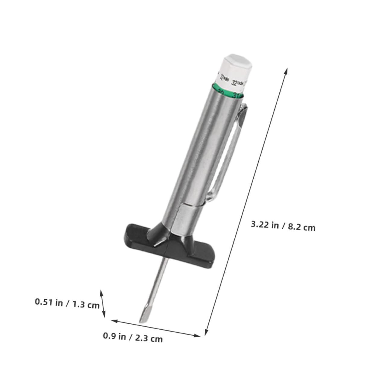 ASAKKURA Portable Tire Depth Gauge 8pcs Car Tire Tread Gauge 0-25mm for Easy Maintenance
