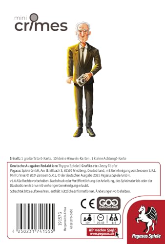 Stadtkrimis Exit Escape Stadtführung Pegasus Spiele MiniCrimes - Fehlerhaftes Abbild, Braun und Rot