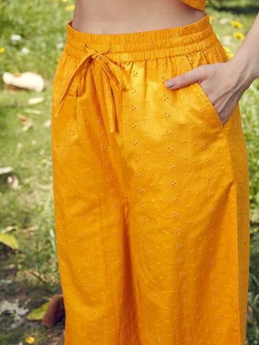 Image of SASSAFRAS Womens Crop Shirt /Wide Leg Pants