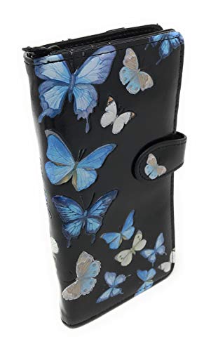 Shag Wear Butterflies Large Nature Wallet for Women and Teen Girls Vegan Faux Leather 7