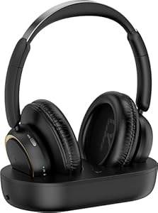 LETSACTIV Kabellose TV-Kopfhörer mit Ladestation Schwarz