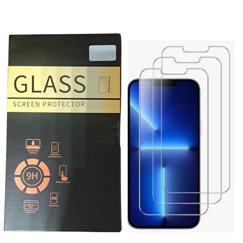 Genérico Protectores de pantalla y cámara de cristal templado para iPhone 13 Pro Max, set de 6 (3 protectores de pantalla y 3 protectores de cámara)