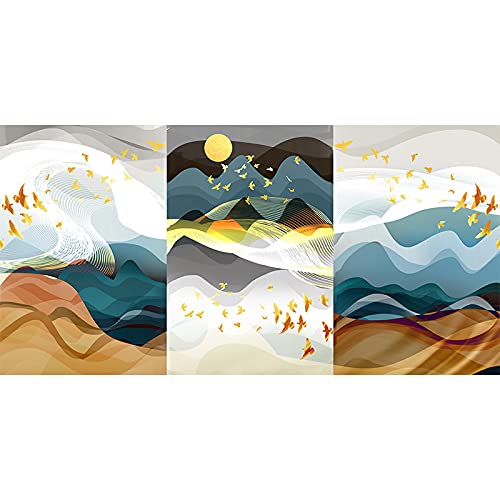 Impression sur toile abstraite nature pour salon nordique chaleureux et moderne
