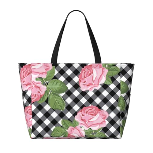 Grand sac de plage pour femme à motif floral chic idéal pour vos pique-niques