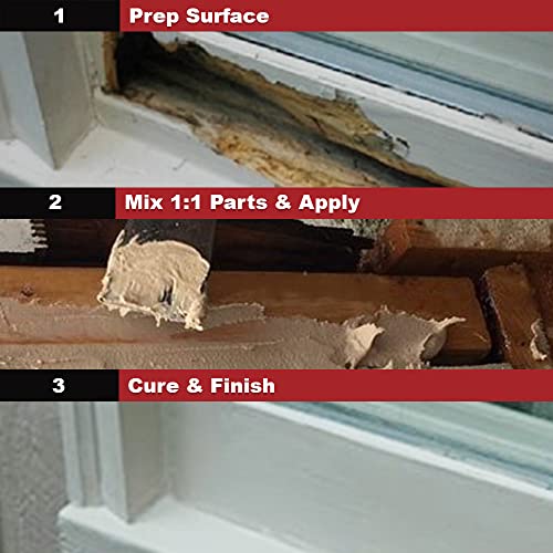 image for PC Products PC-Woody Wood Repair Epoxy Paste, Two-Part 48 oz in Two Ca