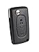 2-Tasten Gehäuse der Fernbedienung Typ Messer für Peugeot 207 308 407 607 807 und Citroen C2 C3 C4 C5 C6 C8 DS3 DS4 - Auto Schlüsselgehäuse, Pilot Autoschlüssel (Befestigung-Gehäuse)