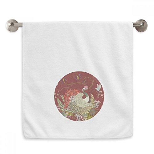 Serviette moelleuse ukiyo-e fleur oiseau 13x29 inch linge de maison - 2