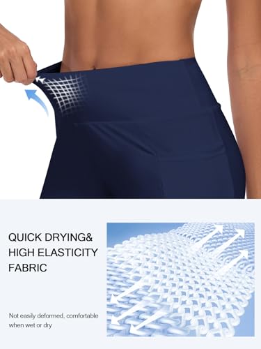 Ocean Blues Women's 7" Board Shorts with Liner Quick Dry High Waisted Swim Shorts4