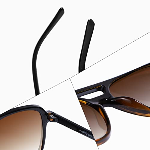 Image of VANLINKER Retro Vintage 70s Square Aviator sunglasses for women men VL9611X