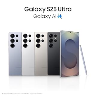 Samsung Galaxy S25 Ultra, Smartphone Android 5G avec Galaxy AI, 256 Go, Chargeur secteur rapide 25W inclus, Smartphone déverrouillé, Noir Titane, Version FR