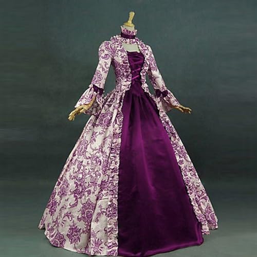 Women Gothic Dress Medieval Renaissance Costume Long Sleeve Gown - image 2