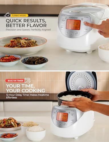 Image of CUCKOO Micom Fuzzy Logic Rice Cooker, 12-Cup Cooked, Silver, CR-0632F