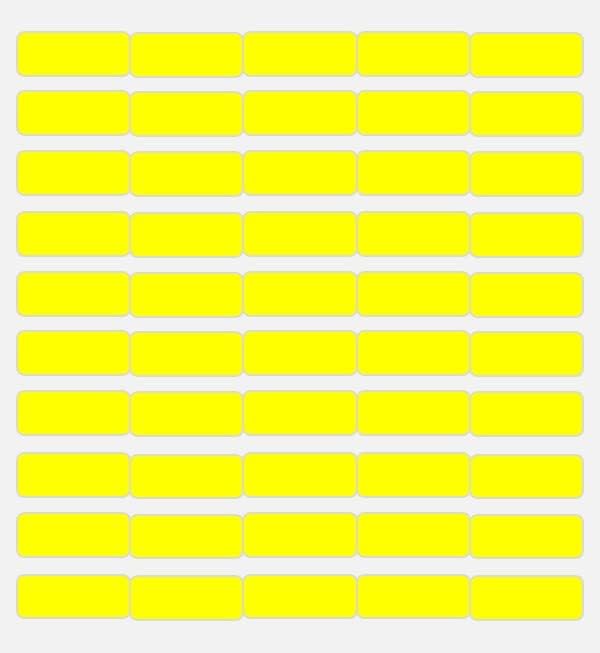 BlackDreams® Plain Small Blank Label (20mmx10mm) for General Use - Yellow - Pack of - 2000