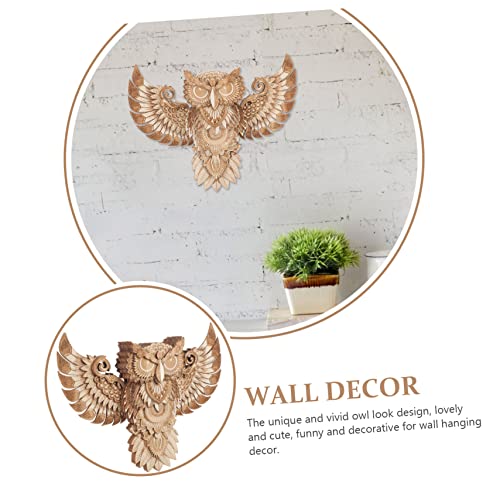 Decor de hibou de Noel en bois rustique avec statuette decorative - 3