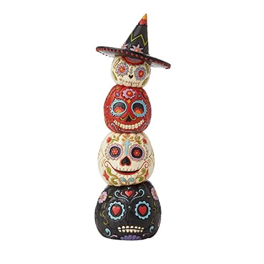Enesco Jim Shore Heartwood Creek Stacked Day of Dead Pumpkins Figurine, 9.06 Inch, Multicolor