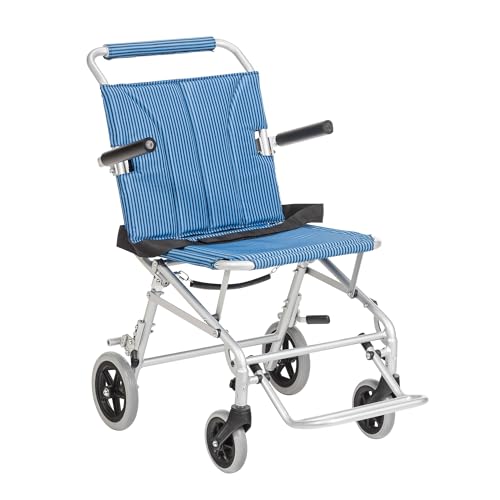 Drive Medical Lightweight Folding Transport Wheelchair With Carry Bag &