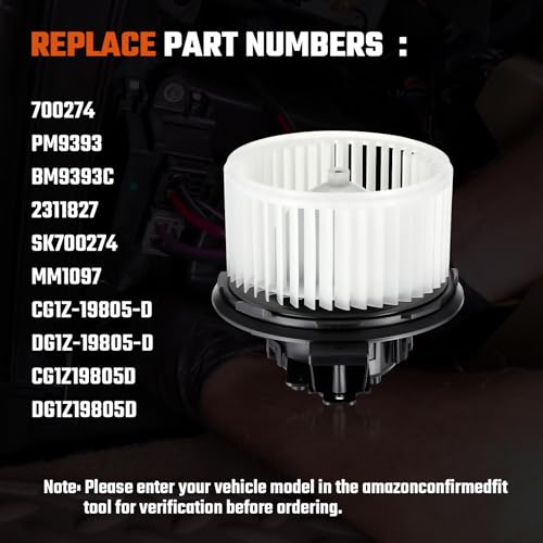 Image of HVAC Blower Motor with Fan Cage Fit for Ford Explorer Taurus 2012-2019 Flex Police Interceptor Sedan Utility 2013-2019 Special Service Police Sedan 2014-2018 Fit for Lincoln MKS 2012-2016# 700274