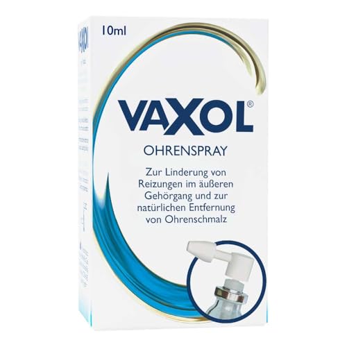 Vaxol OHRENSPRAY: Entfernt überschüssiges und verhärtetes Ohrenschmalz - Lindert Jucken & Reizungen - Pump-Sprüh-System - Geeignet für alle Altersgruppen (1+) - 10ml