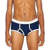 elastischer Bund American Apparel Herren Baby Rib Brief Unterhose, Navy, Medium