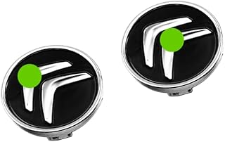 KaberTrade Kaber Trade Car Tire Hub Cover Kit Compatible with Straw?? - Black in Silver Outer Size 60mm - 2 Piece - by KaberTrade