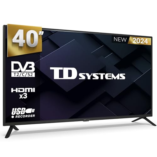 TD Systems - 40 Zoll Full HD TV, Nicht-Smart TV, HD DVB-T2/C/S2 Television, Fernseher mit 2 Jahre Garantie, Modell 2024 - PRIME40C19F