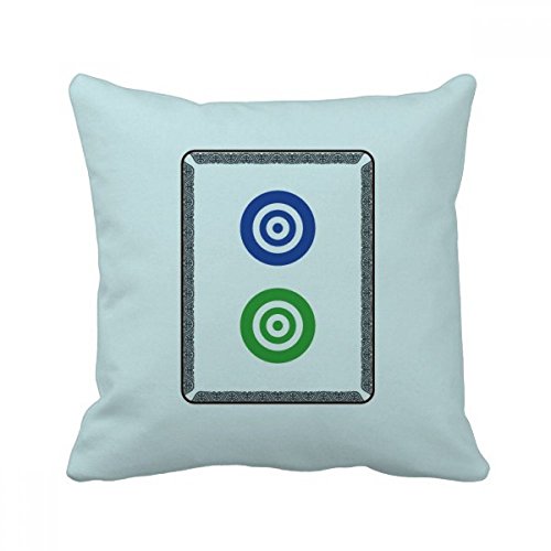 Tuile de mahjong coussin decoratif multicolore 40x40cm housse et insert - 2