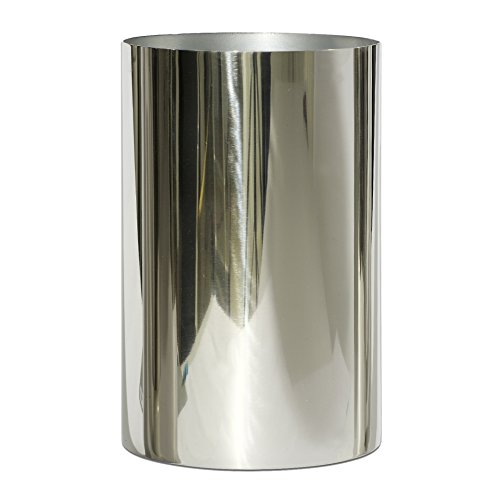 EDELSTAHL Vase, ZYLINDERVASE, Metall Übertopf, Blumenübertopf. GROSS. Ca 15 x 30 cm.