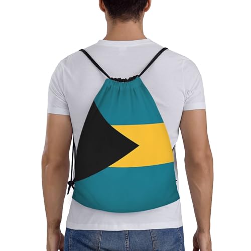 ASYG Cute Bahamas Flag Bags for Women Men Adjustable Drawstring Backpack Bag Sport Gym,Yoga, Shopping Sackpack2