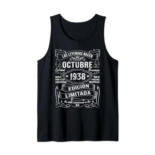 Las Leyendas Nacen En Octubre 1938 Regalo 86 Años Cumpleaños Camiseta sin Mangas