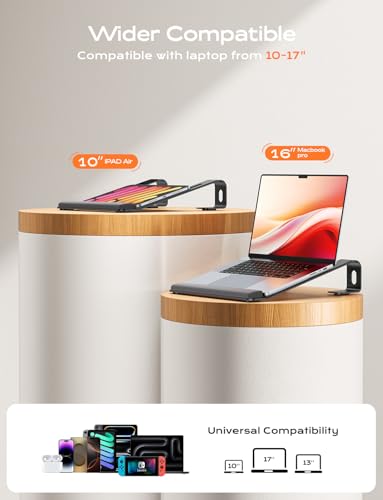 image for LOXP Laptop Stand for Desk, Metal Laptop Stand with Wrist Support, Erg
