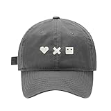 Mens Baseball Caps Embroidered Love Death and Robots Adjustable Dad Hat Washed Cotton (Grey,7 1/2)