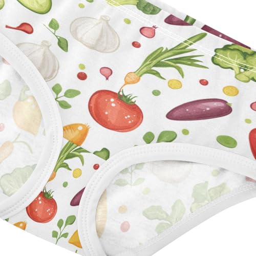 ZZKKO Various Vegetables Girls Underwear Toddler Panties for Girls Comfort Brief Size 2T-8Y3