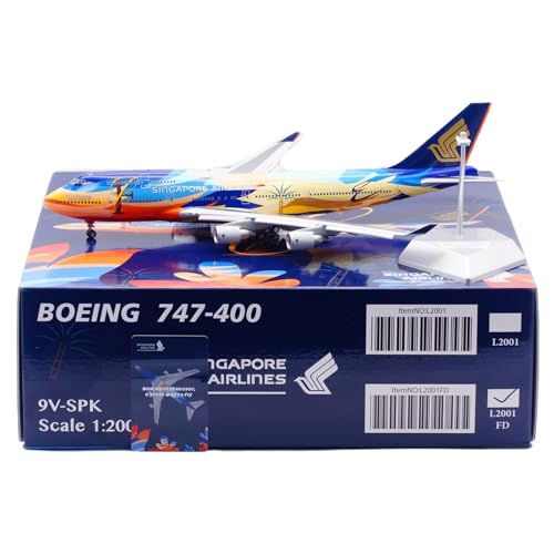 Modèle d'avion Singapore Airlines B747-400 miniature 1/200 pour collection