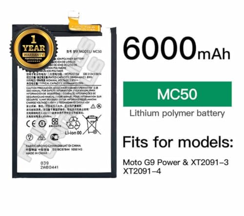 Image of MC50 Battery for Motorola G9 Power XT2091 XT2091-3 Battrey with 1 Year Warranty **** (X33)
