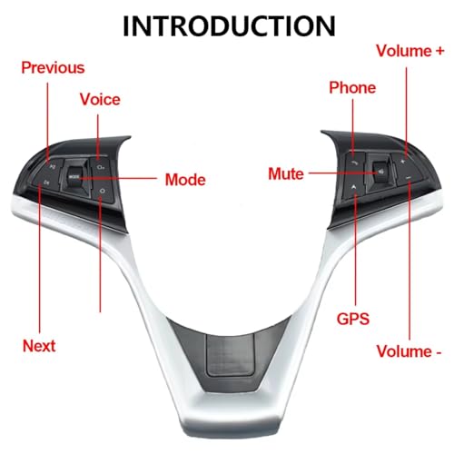 Botón de control de volante Cruze 2009-2014 multifunción con audio 3