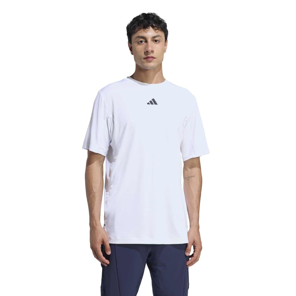 adidas Men's D4T Primelift 3 Stripes Shirt, White, XS