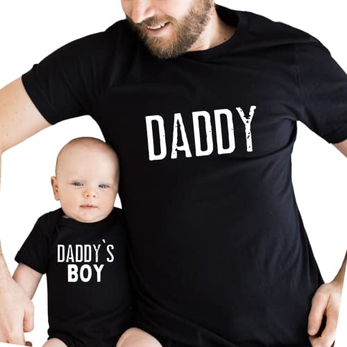 Daddys Boy, Matching Shirts for Father and Newborn Son, Daddy and Son Matching Outfits, Cute Dad and Son Matching Shirts, Father Gifts from Baby Boy, Toddler. Multicolor