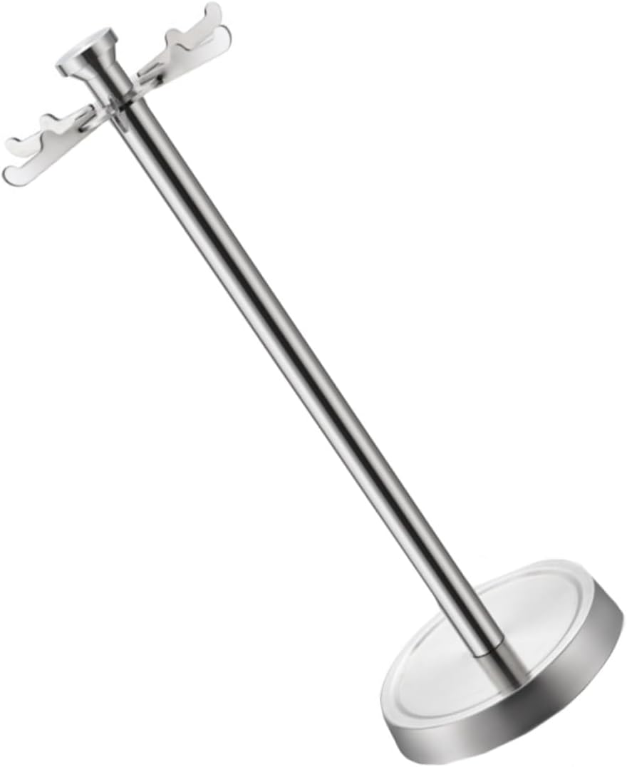 VANZACK Stainless Steel Kitchen Holder with 6 Hooks, Multifunctional Cutlery Rack and Spatula Organizer for Home Cooking Utensil Storage and Kitchen Counter Organization