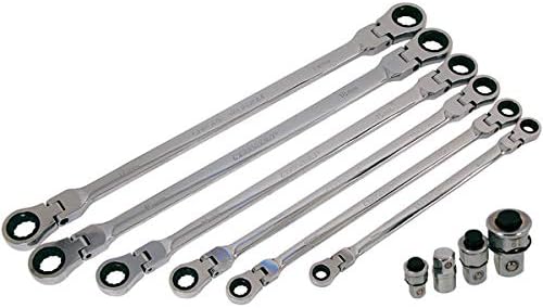Neilsen 6-Piece Extra Long Metric Aviation Spanner Wrench Set – 8mm To 19mm – CT5923